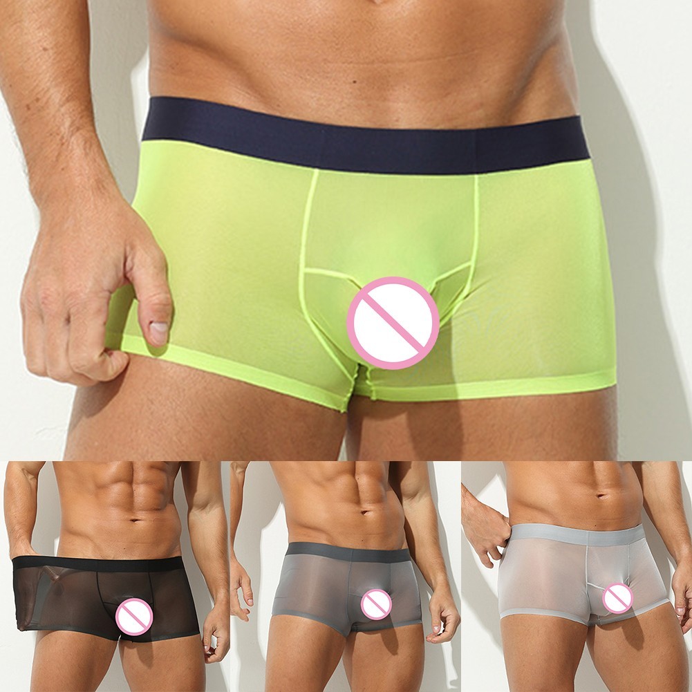 Leichte und atmungsaktive Herren Boxershorts Eis Seide Sexy Design Trunks - Bild 1 von 28