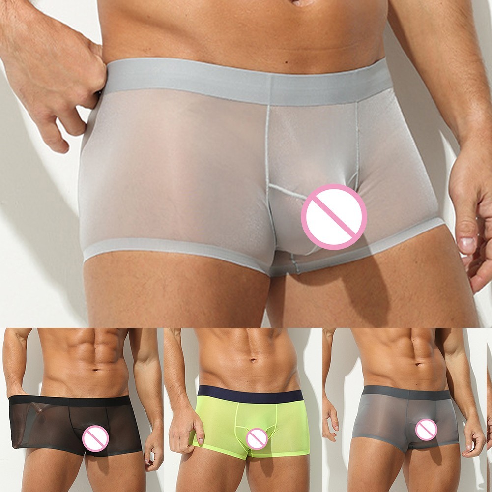 Leichte und atmungsaktive Herren Boxershorts Eis Seide Sexy Design Trunks - Bild 2 von 28