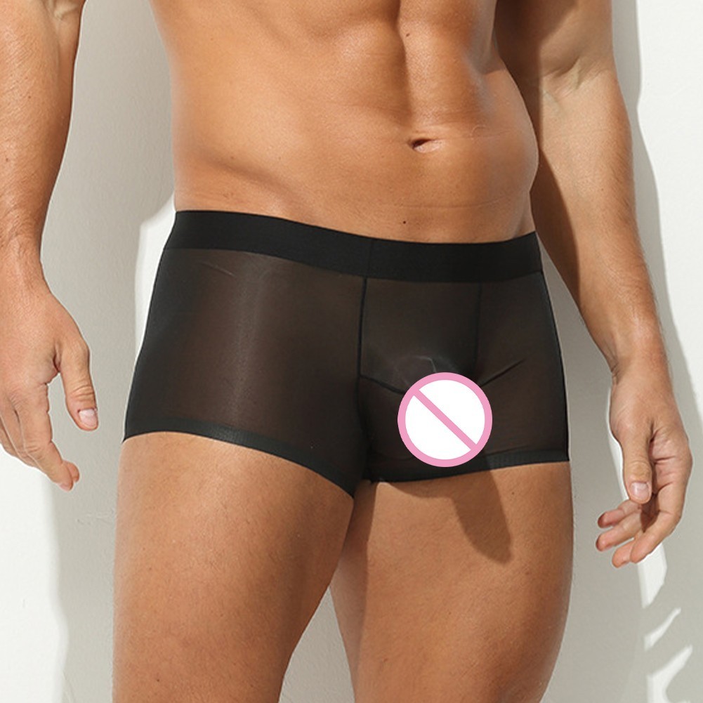 Leichte und atmungsaktive Herren Boxershorts Eis Seide Sexy Design Trunks - Bild 7 von 28