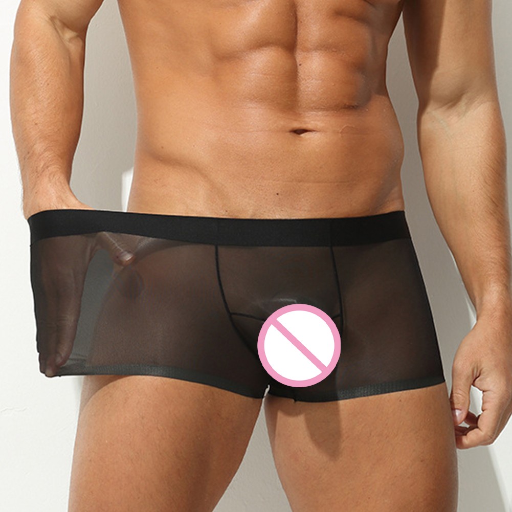 Leichte und atmungsaktive Herren Boxershorts Eis Seide Sexy Design Trunks - Bild 11 von 28