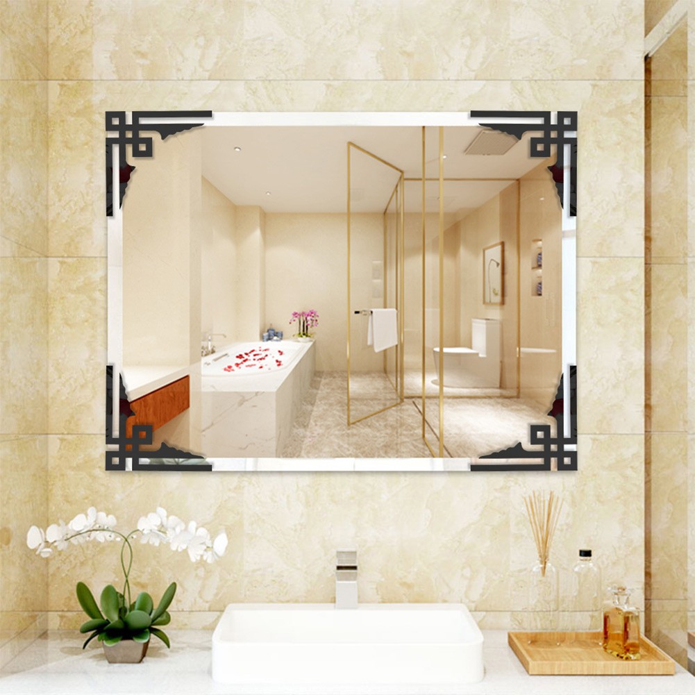 Decorative 10CM Acrylic Mirror Wall Stickers Set of 6 for Modern Spaces - Picture 25 of 27