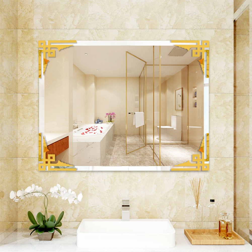 Decorative 10CM Acrylic Mirror Wall Stickers Set of 6 for Modern Spaces - Picture 15 of 27