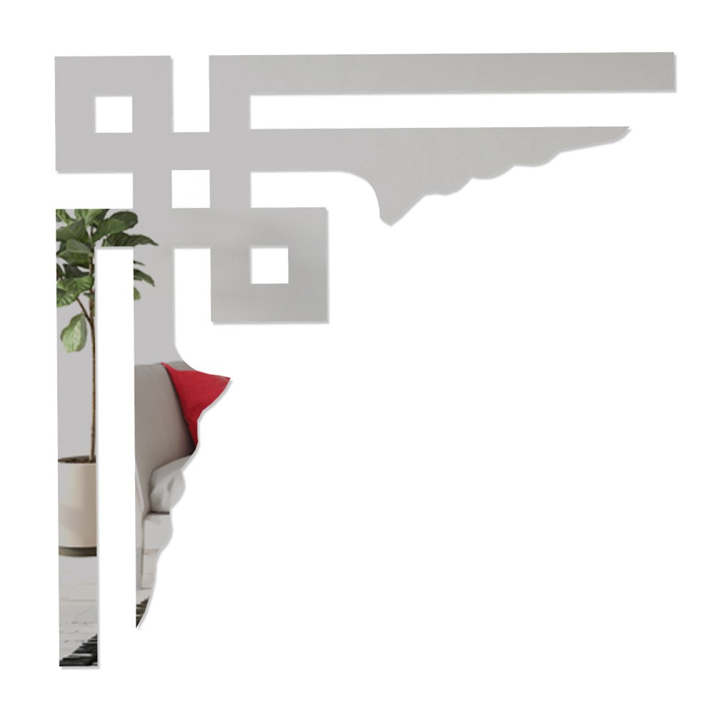 Decorative 10CM Acrylic Mirror Wall Stickers Set of 6 for Modern Spaces - Picture 19 of 27