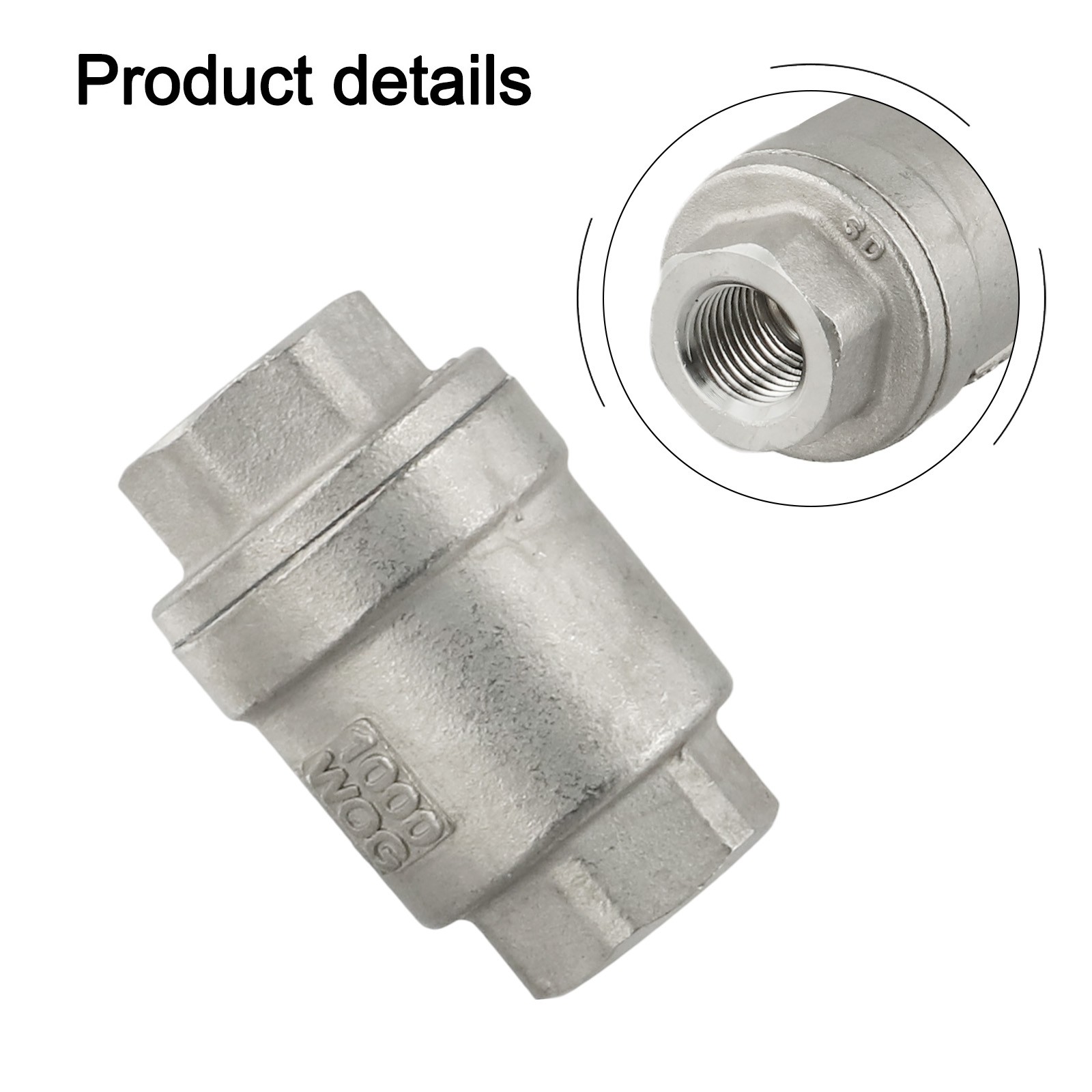 1/2 Inch Vertical Stainless Steel Check Valve for Effective Water Flow - Picture 21 of 33