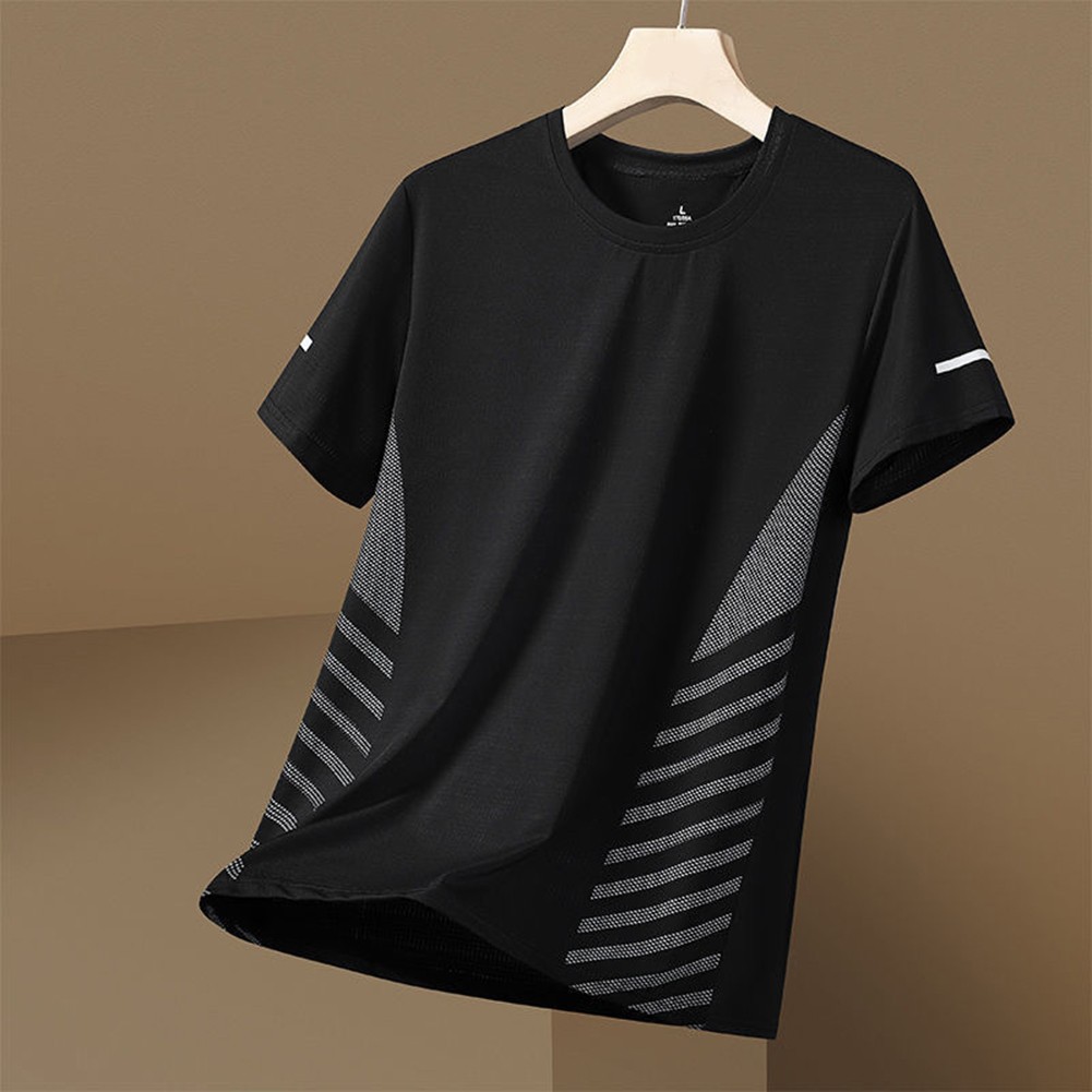 Short Sleeve Loose Fit T Shirt for Men Ideal for Sports and Casual Outings - Picture 13 of 17