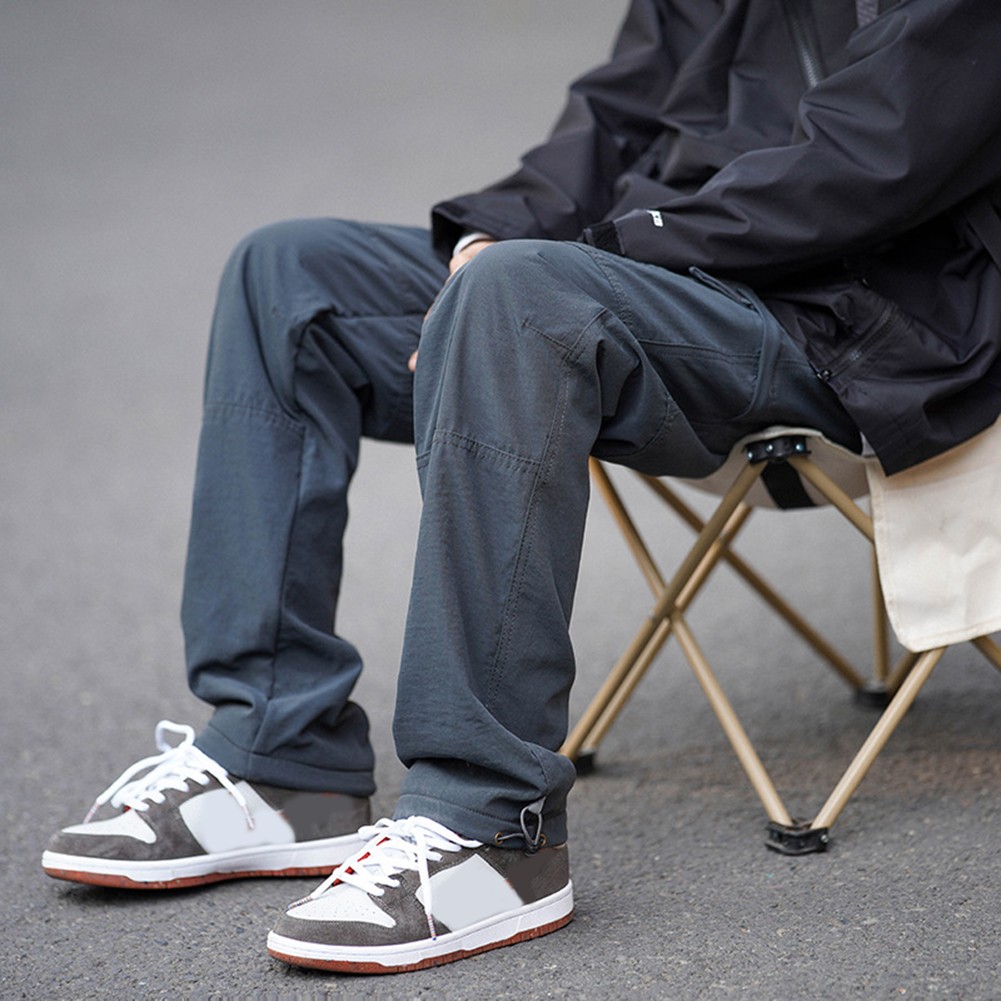 Modische lockere Passform Cargohose für Herren schnelltrocknender Stoff für de - Bild 14 von 42
