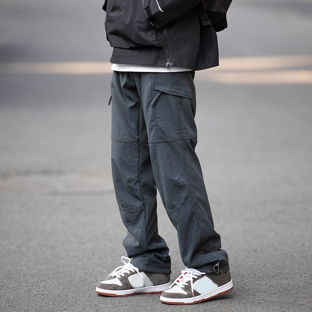 Modische lockere Passform Cargohose für Herren schnelltrocknender Stoff für de - Bild 15 von 42