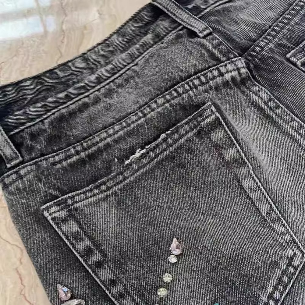 Gothic Strass Pailletten verziert Herren Freizeit Sommer High Waist Shorts - Bild 11 von 11