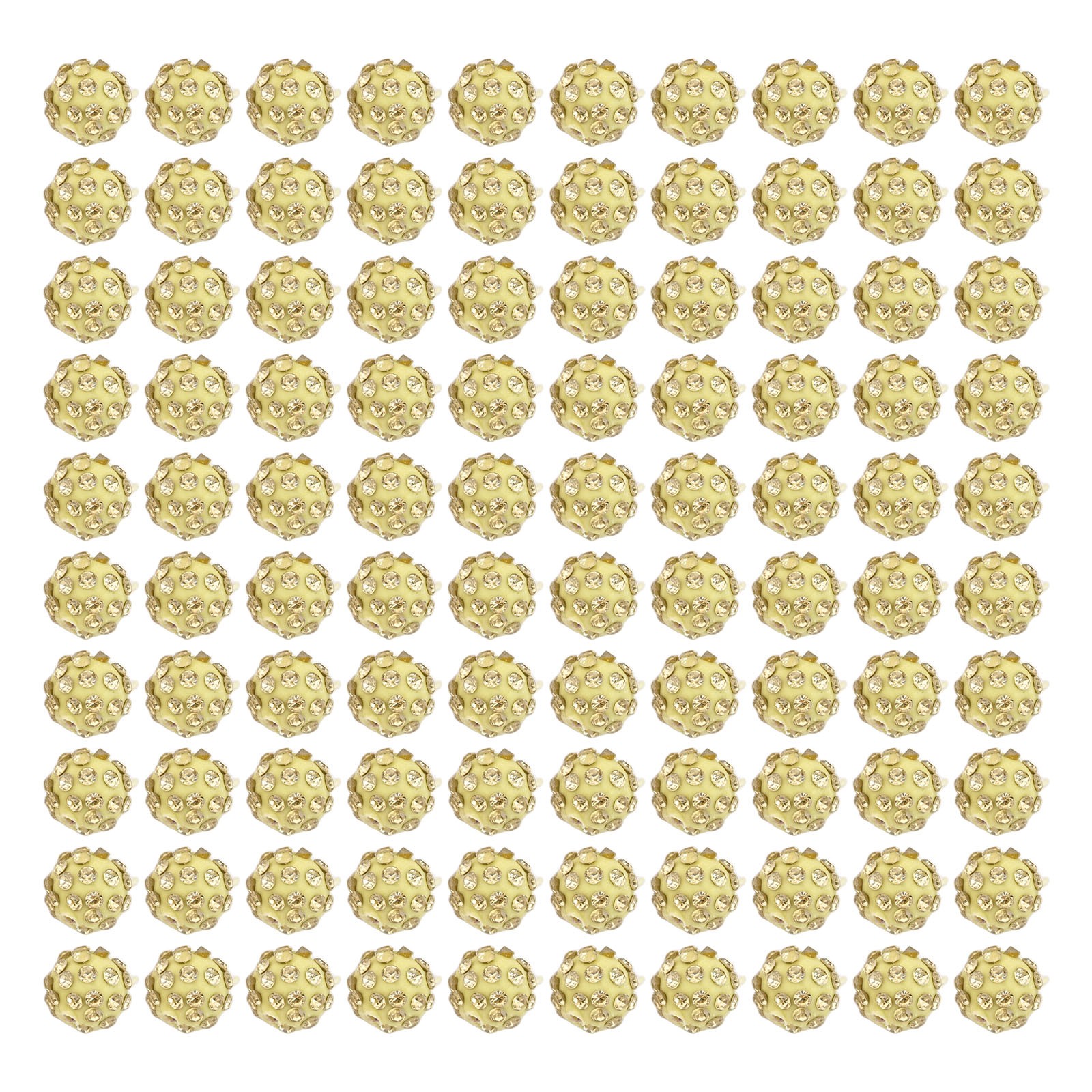 Value Pack Pave Disco Ball Beads Polymer Clay Rhinestone Beads 100 pcs - Picture 19 of 44
