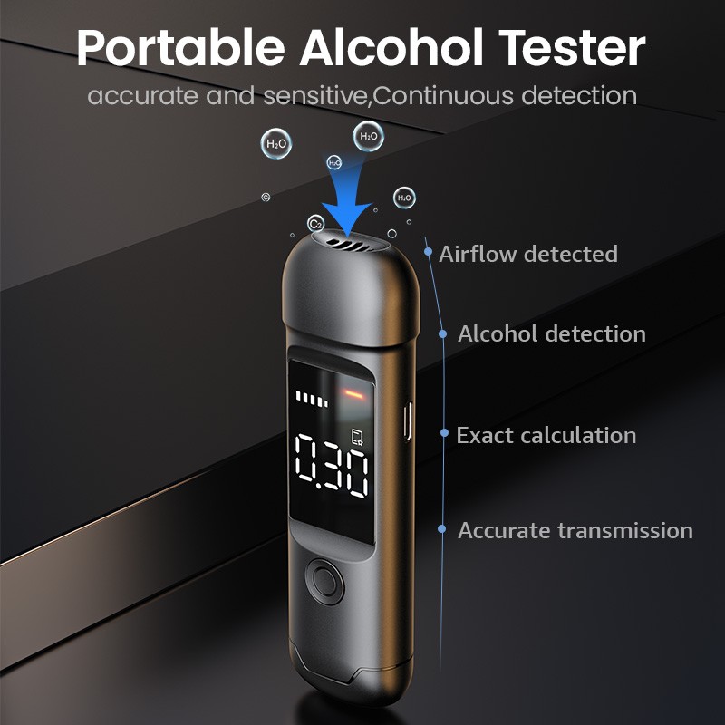 Probador de alcohol portátil fácil de usar con pantalla LED para controles de - Imagen 29 de 32