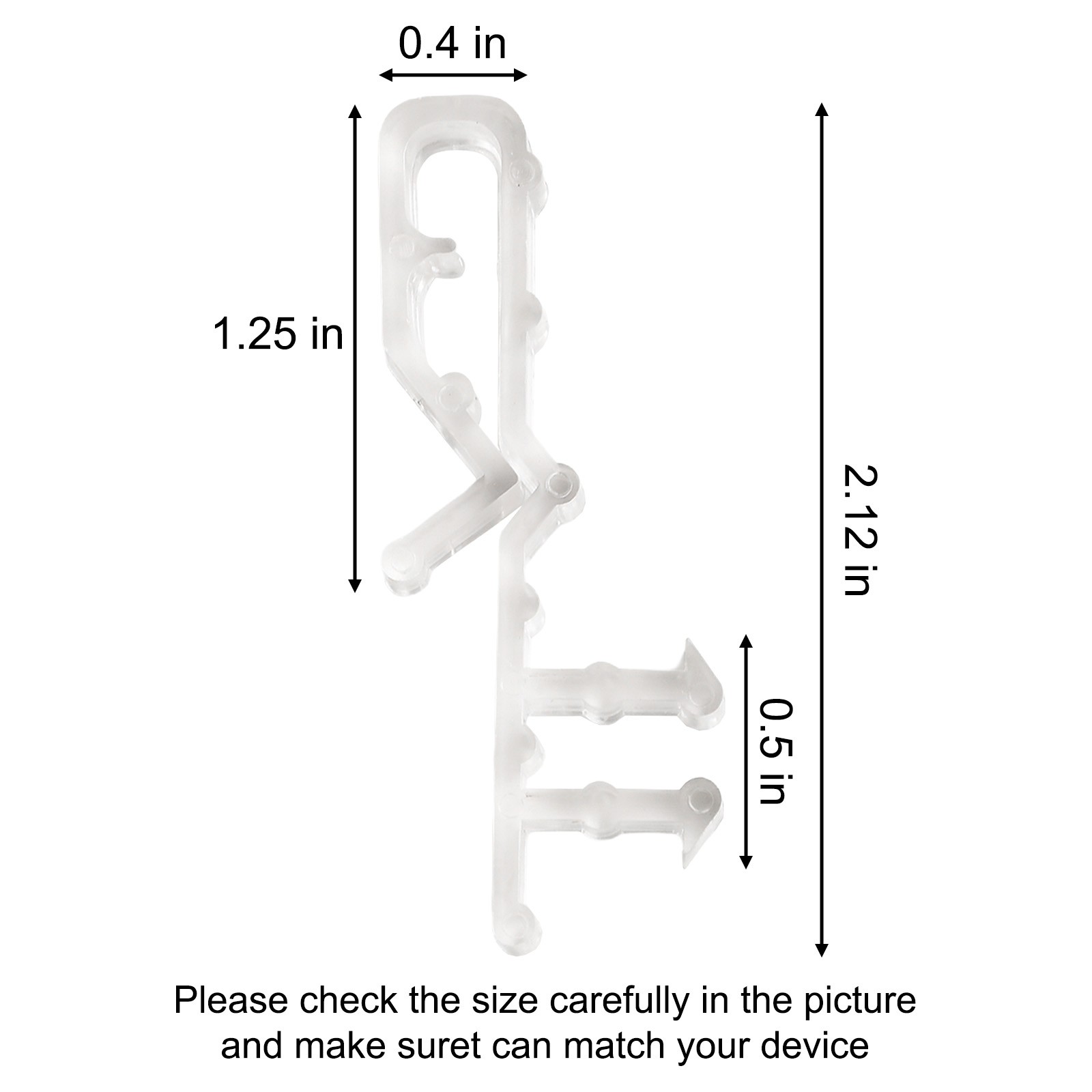 Ensure Stability with Venetian Blind Positioning Clip 2 12 Inch Set of 20 - Photo 5/12