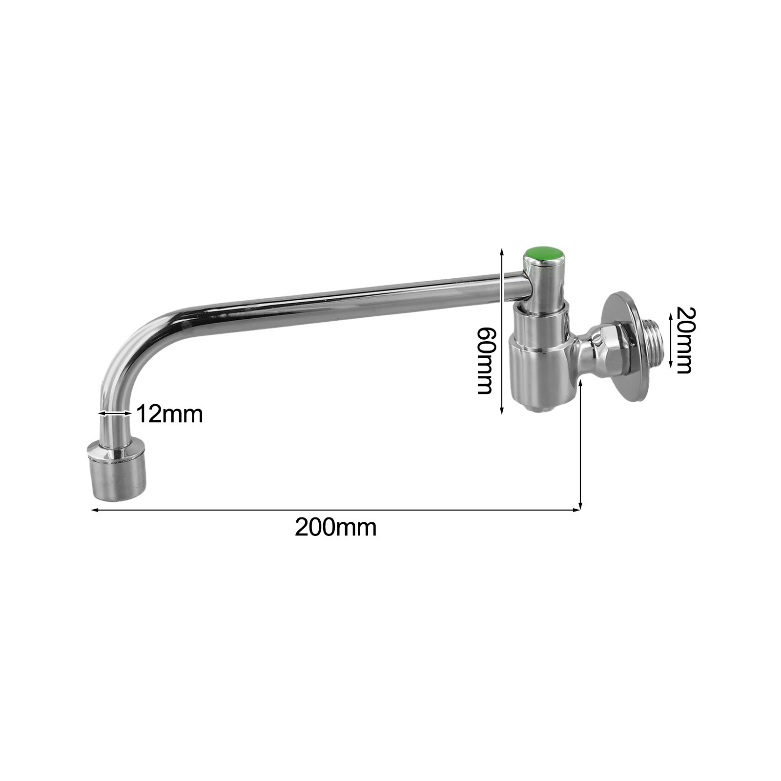 Wandmontage Schwenk Wasserhahn für Küche Gewerbe Kupfer Silber Farbe - Bild 16 von 44
