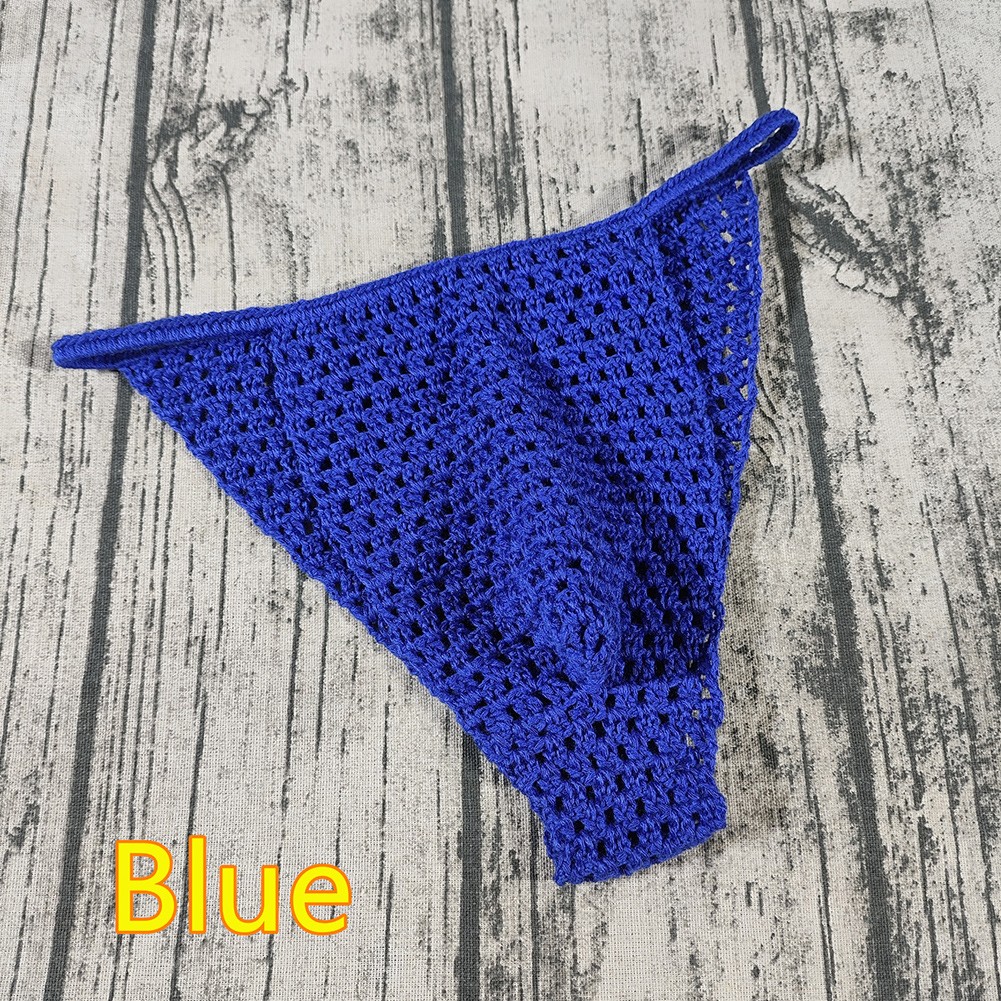 Men's Hand Crochet Underwear Low Rise Briefs Ideal for Swimming and Sunbathing - Picture 20 of 25