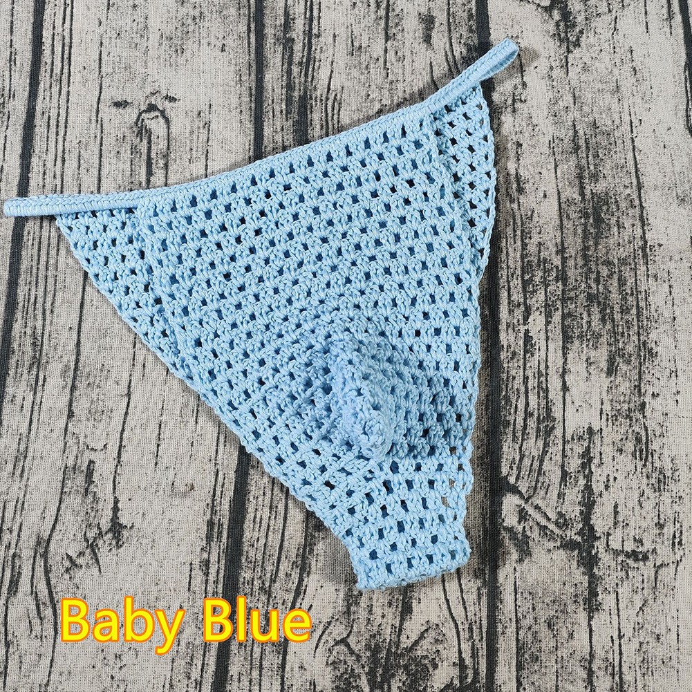 Men's Hand Crochet Underwear Low Rise Briefs Ideal for Swimming and Sunbathing - Picture 23 of 25