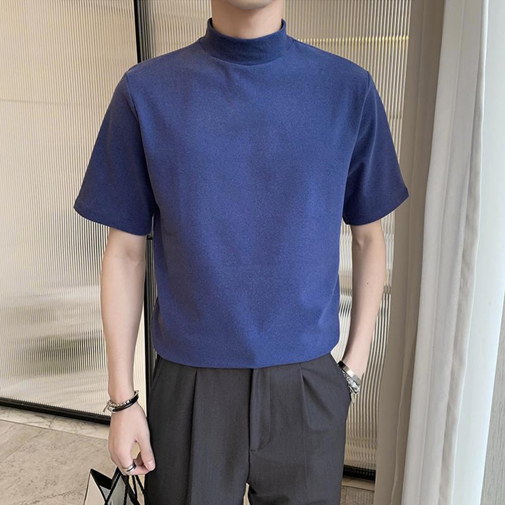 Everyday Casual Mens Pullover with Half Turtleneck and Stretchy Fabric Design - Picture 14 of 20