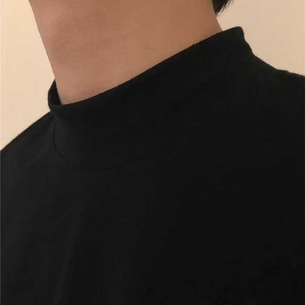 Mens Half Turtleneck Short Sleeve Pullover Casual Tops for Spring and Summer - Picture 16 of 36