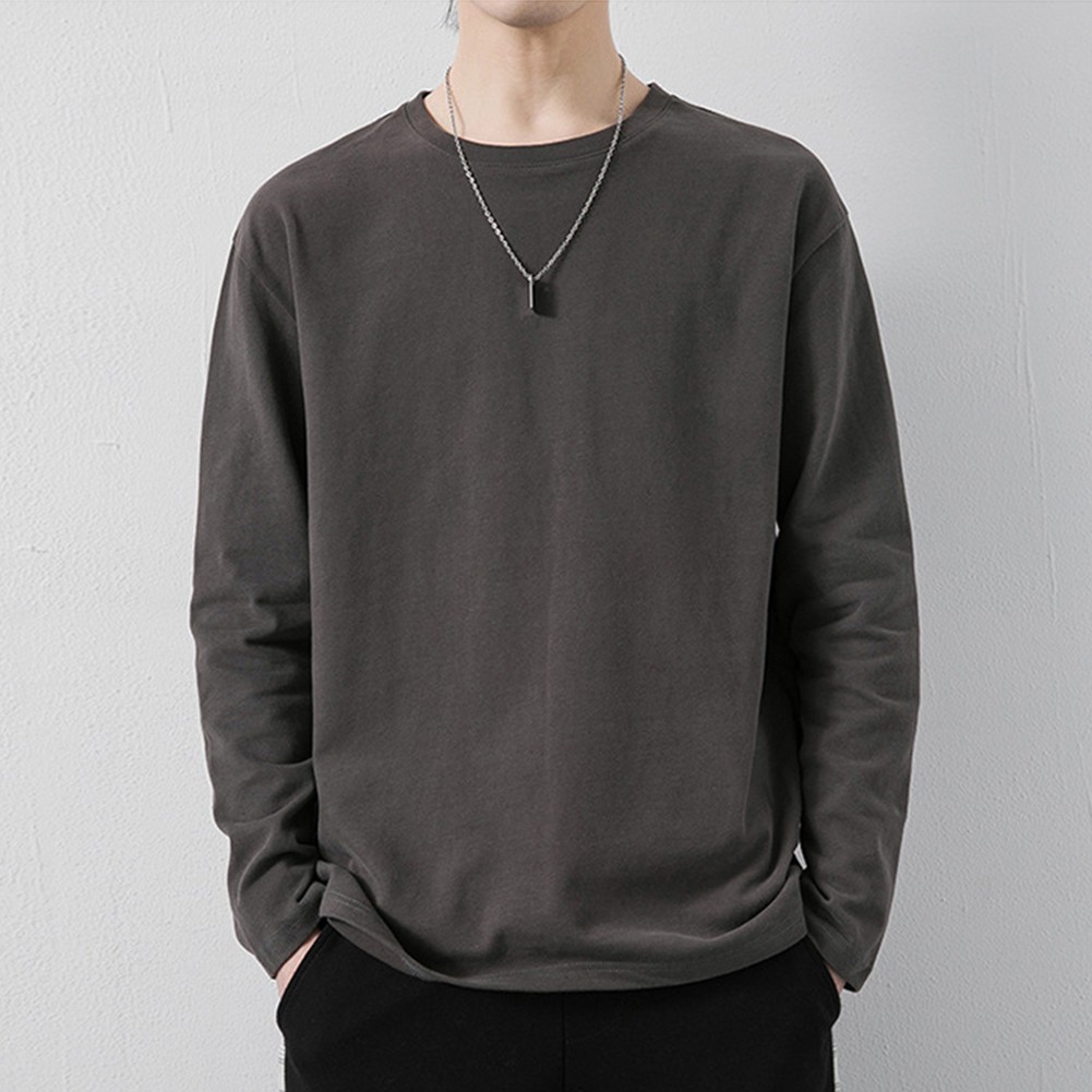 Everyday Men's Crew Neck Long Sleeve Tee Pullover Tops Suitable for All Seasons - Picture 14 of 20