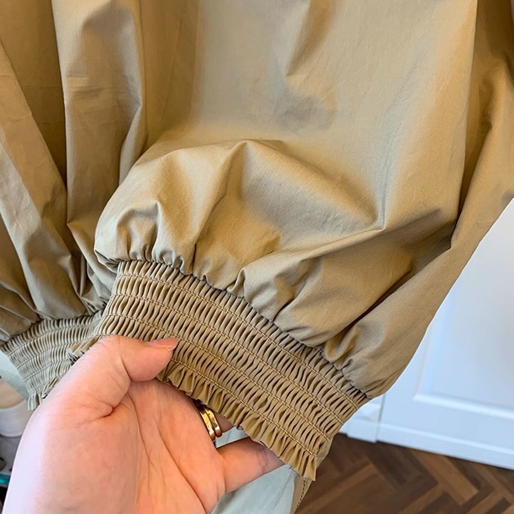 Casual Holiday Blouses for Women with Solid Pleats and Comfortable Fit - Picture 25 of 42