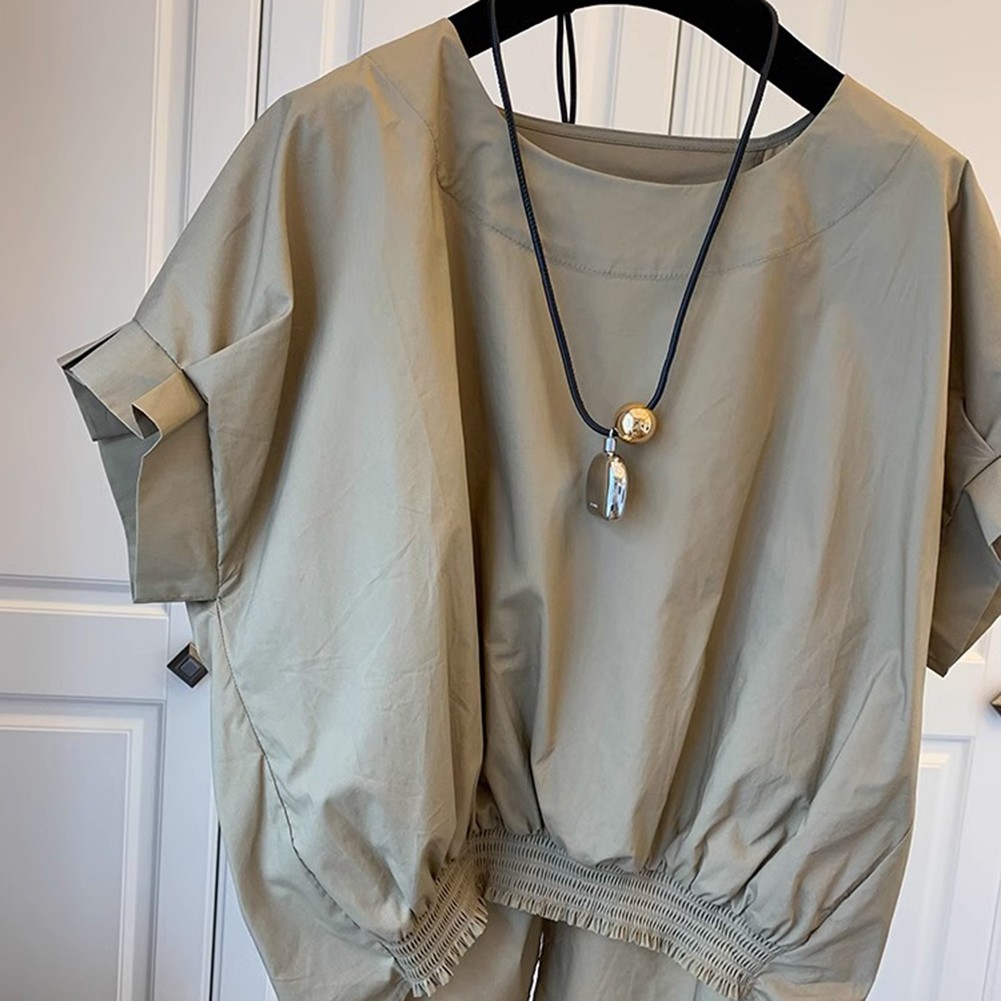 Casual Holiday Blouses for Women with Solid Pleats and Comfortable Fit - Picture 27 of 42