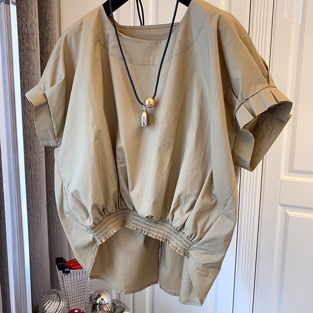 Casual Holiday Blouses for Women with Solid Pleats and Comfortable Fit - Picture 29 of 42