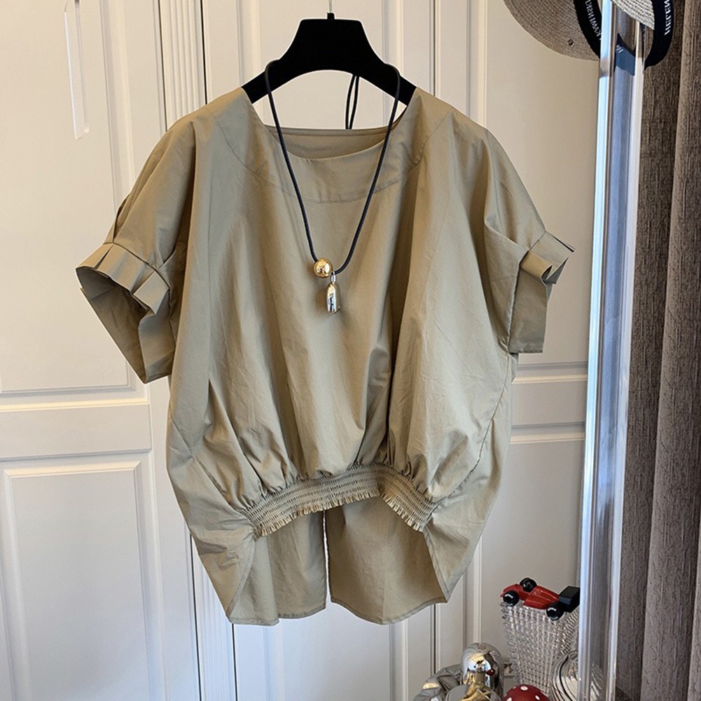 Casual Holiday Blouses for Women with Solid Pleats and Comfortable Fit - Picture 23 of 42