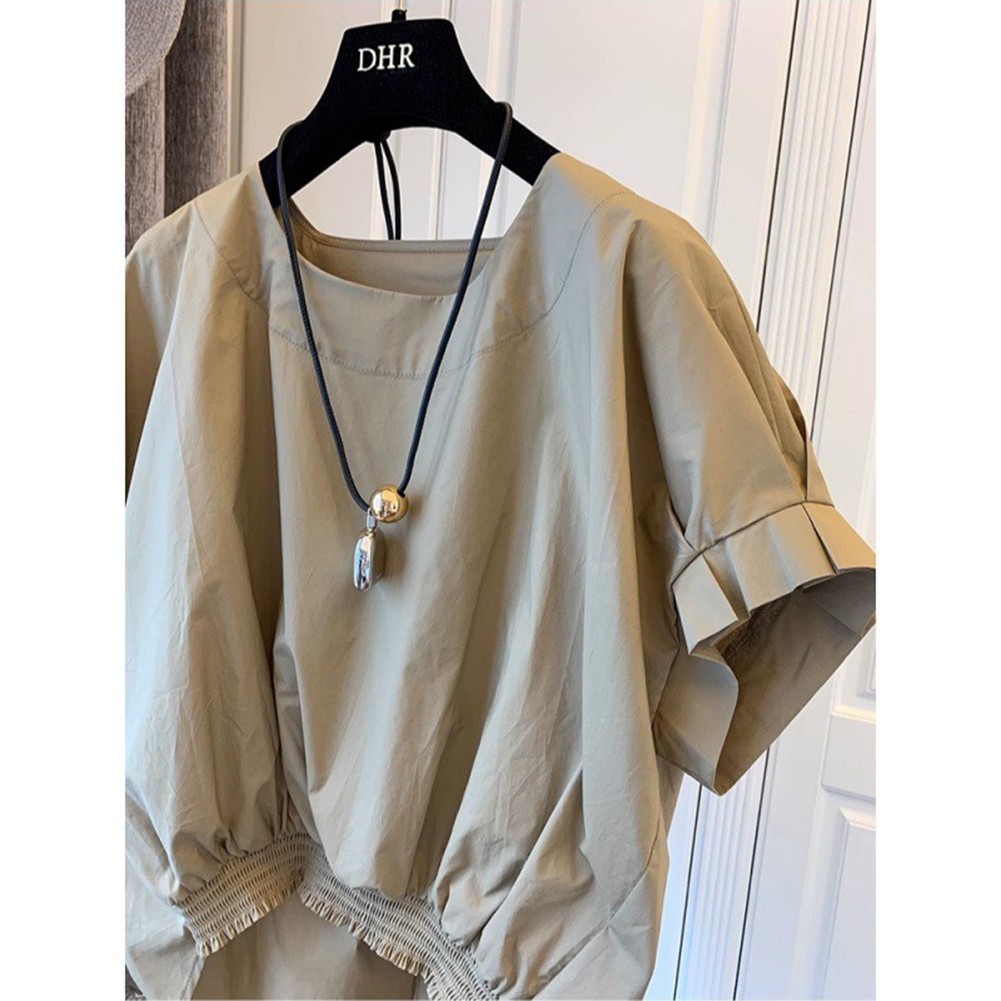 Casual Holiday Blouses for Women with Solid Pleats and Comfortable Fit - Picture 32 of 42