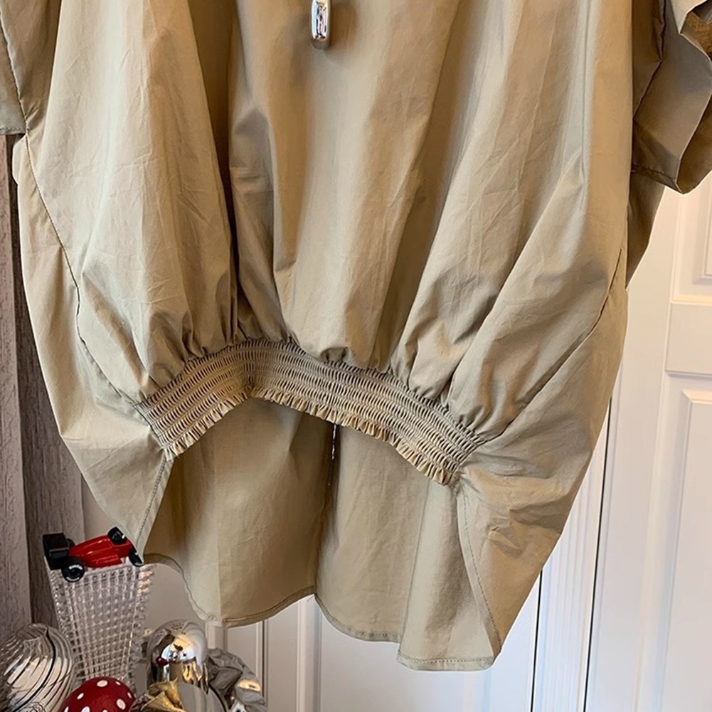 Casual Holiday Blouses for Women with Solid Pleats and Comfortable Fit - Picture 28 of 42