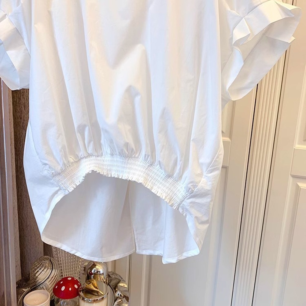 Casual Holiday Blouses for Women with Solid Pleats and Comfortable Fit - Picture 41 of 42