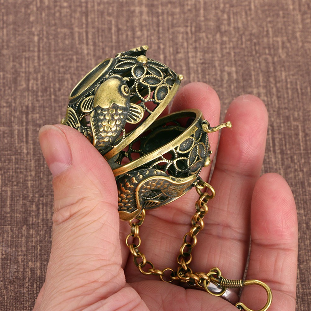 Decorative Hollow Brass Ball for Infusing Spaces with Delightful Scents - Picture 15 of 29