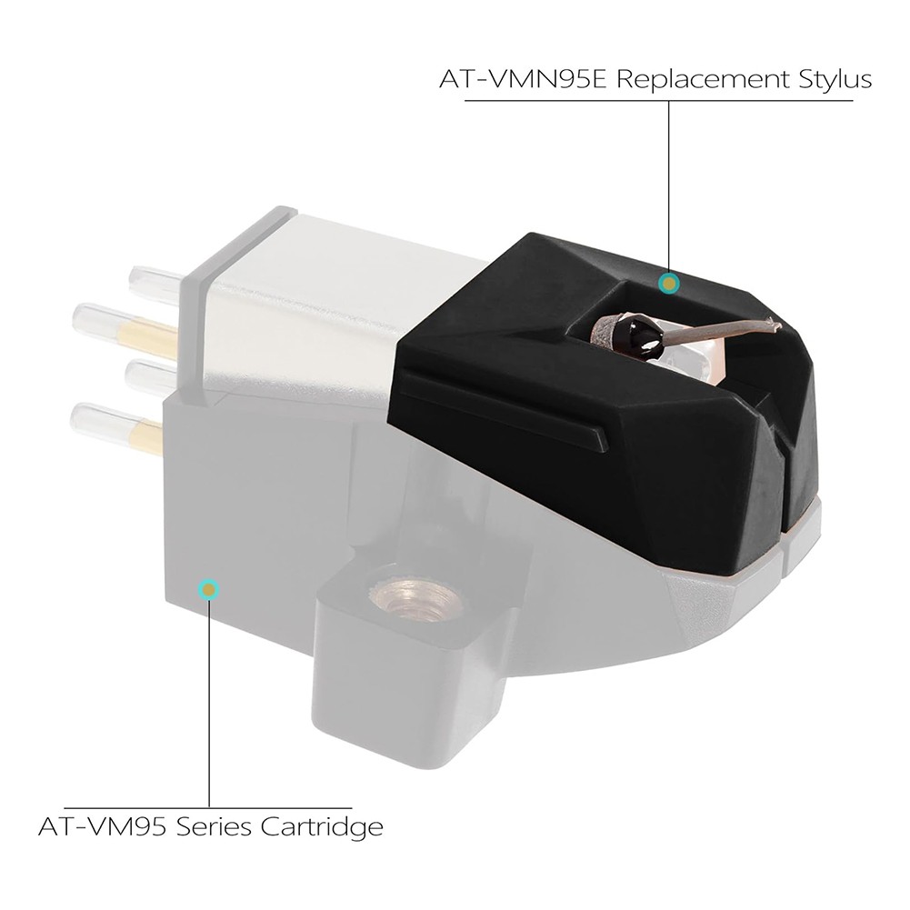 Replacement Needle for Audio Technica ATLP120X with VM95 Series Compatibility
