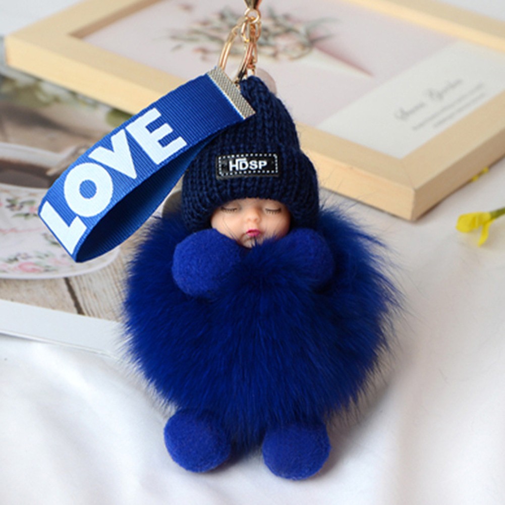 Charmante boule sommeil poupée vente en gros peluche porte-clés pendentif mignon pour sacs e