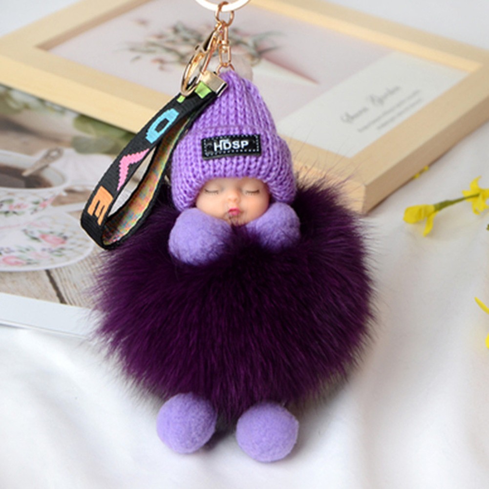 Charmante boule sommeil poupée vente en gros peluche porte-clés pendentif mignon pour sacs e