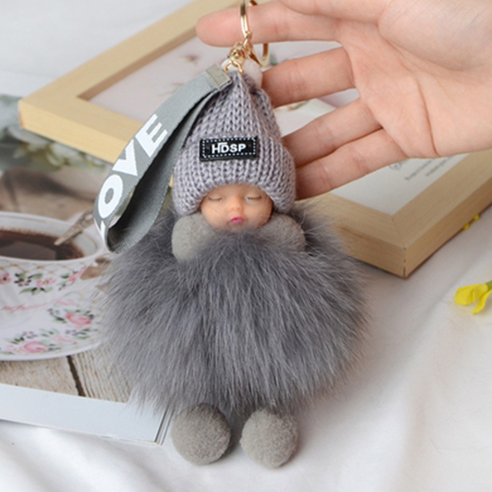 Charmante boule sommeil poupée vente en gros peluche porte-clés pendentif mignon pour sacs e