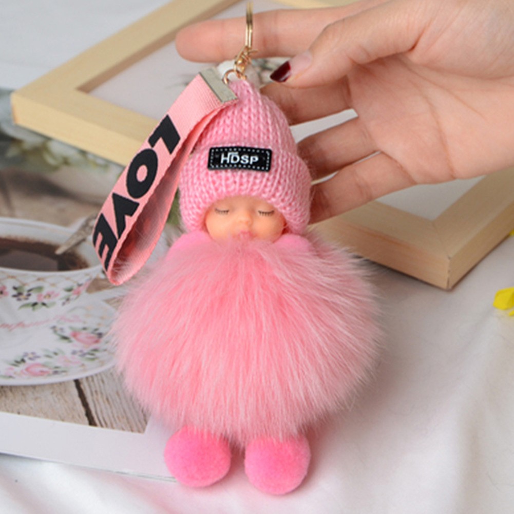 Charmante boule sommeil poup??e acheter peluche porte-cl??s pendentif mignon pour sacs e