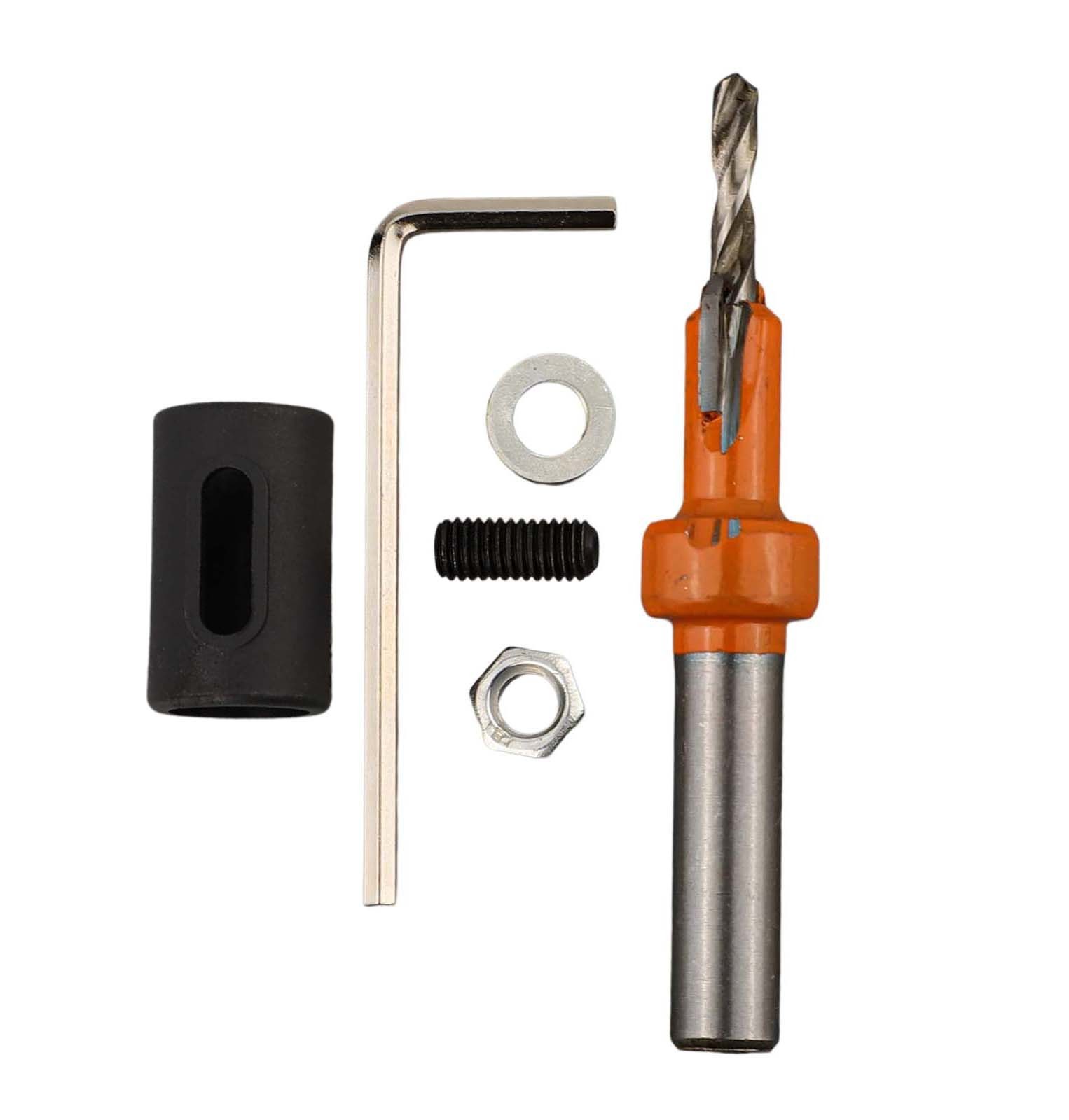 Versatile Woodworking Countersink Drill Bit Set with Adjustable Depth Stopper - Picture 60 of 70