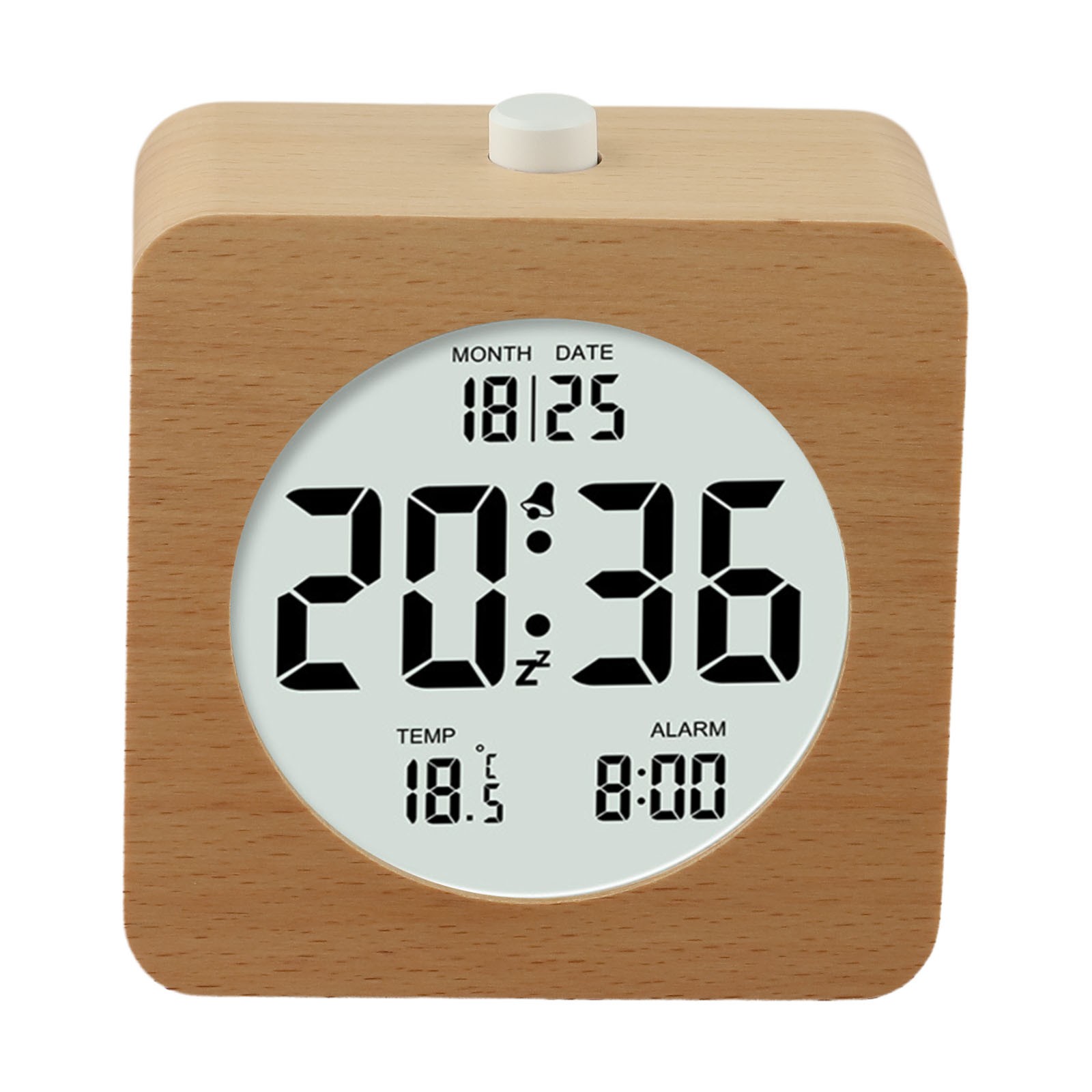 Wecker LED Holz tragbar leise Raffinesse batteriebetrieben - Bild 20 von 31