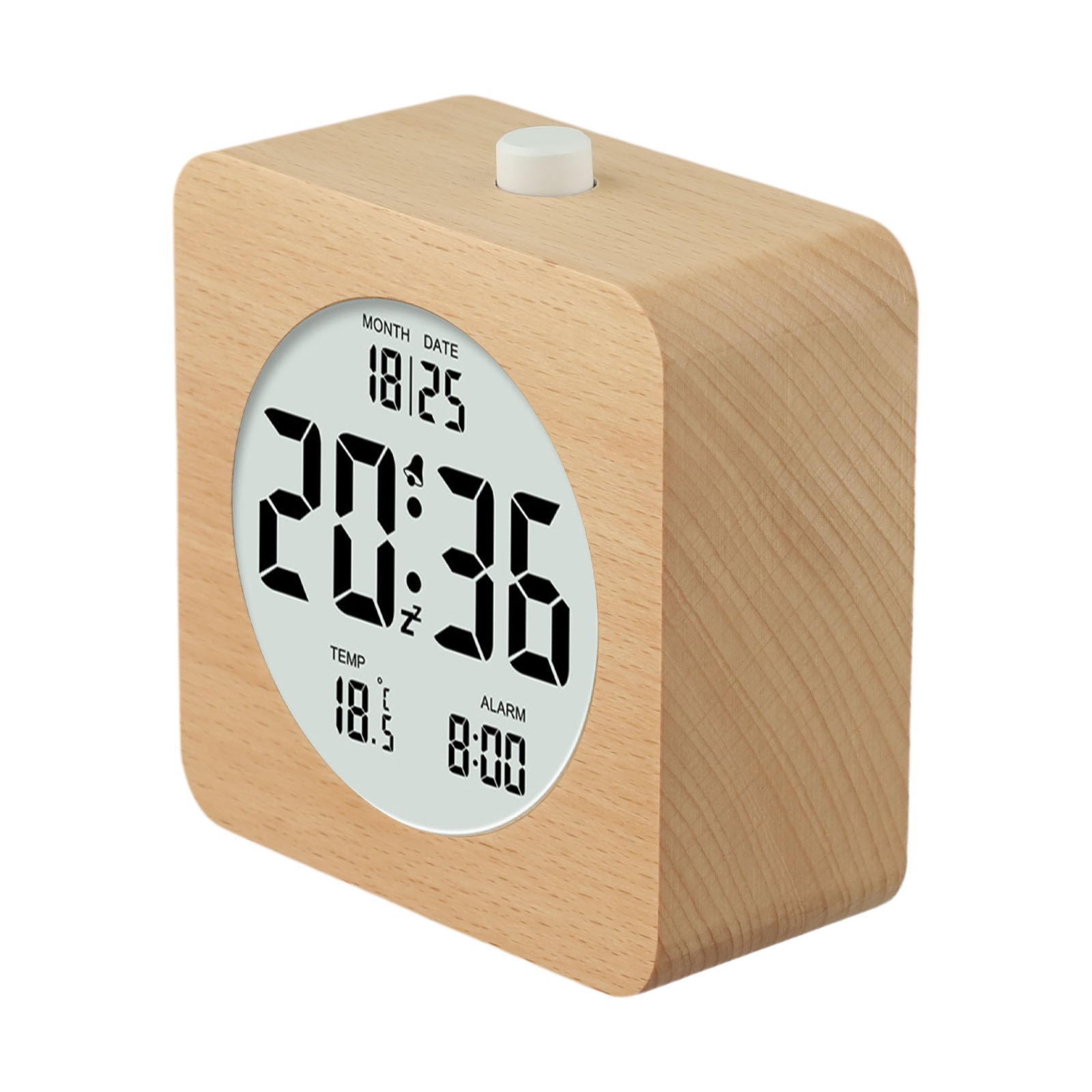 Wecker LED Holz tragbar leise Raffinesse batteriebetrieben - Bild 23 von 31