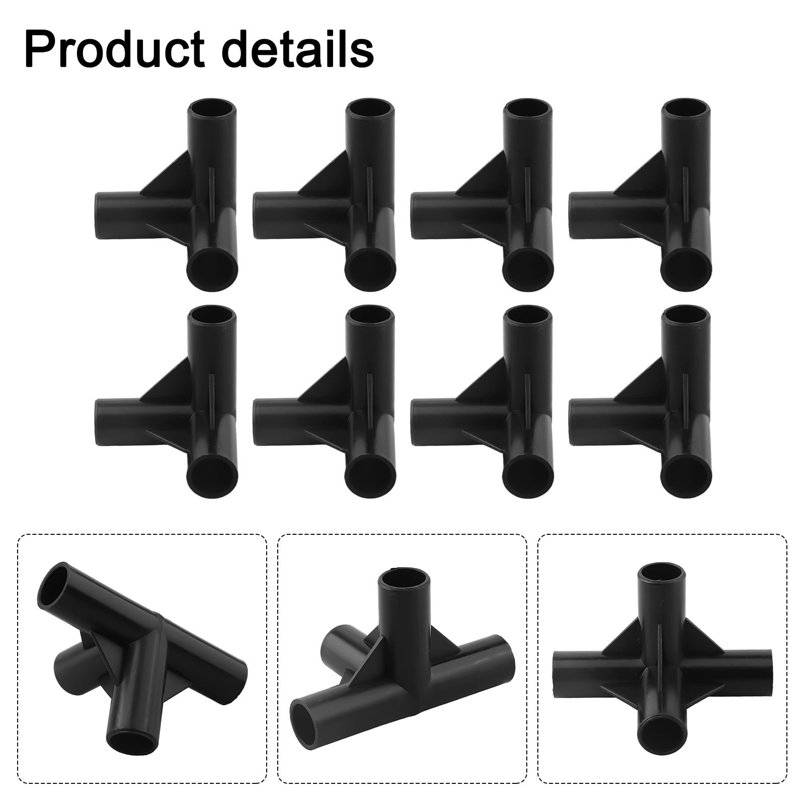 For DIY PVC Pipe Fittings Set of 8 for Greenhouse and Plant Support Frames - Picture 47 of 51