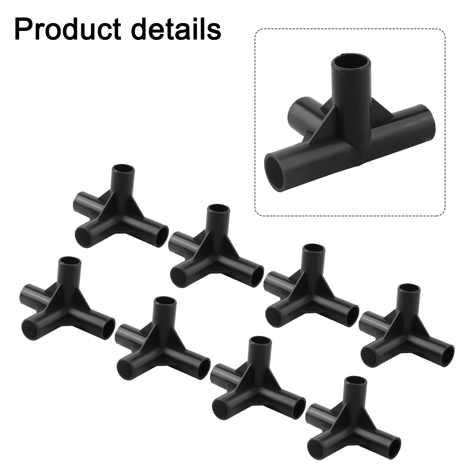 For DIY PVC Pipe Fittings Set of 8 for Greenhouse and Plant Support Frames - Picture 41 of 51