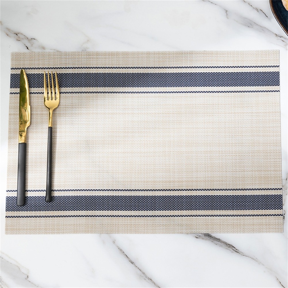 Colorful Set of 6 PVC Table Mats Heat Resistant for Everyday Use 45x30cm - Picture 46 of 56