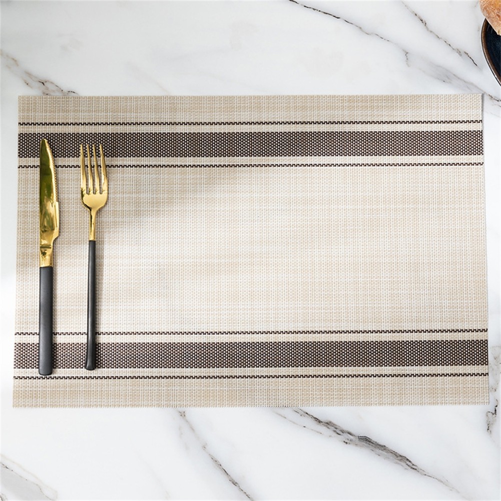 Colorful Set of 6 PVC Table Mats Heat Resistant for Everyday Use 45x30cm - Picture 54 of 56
