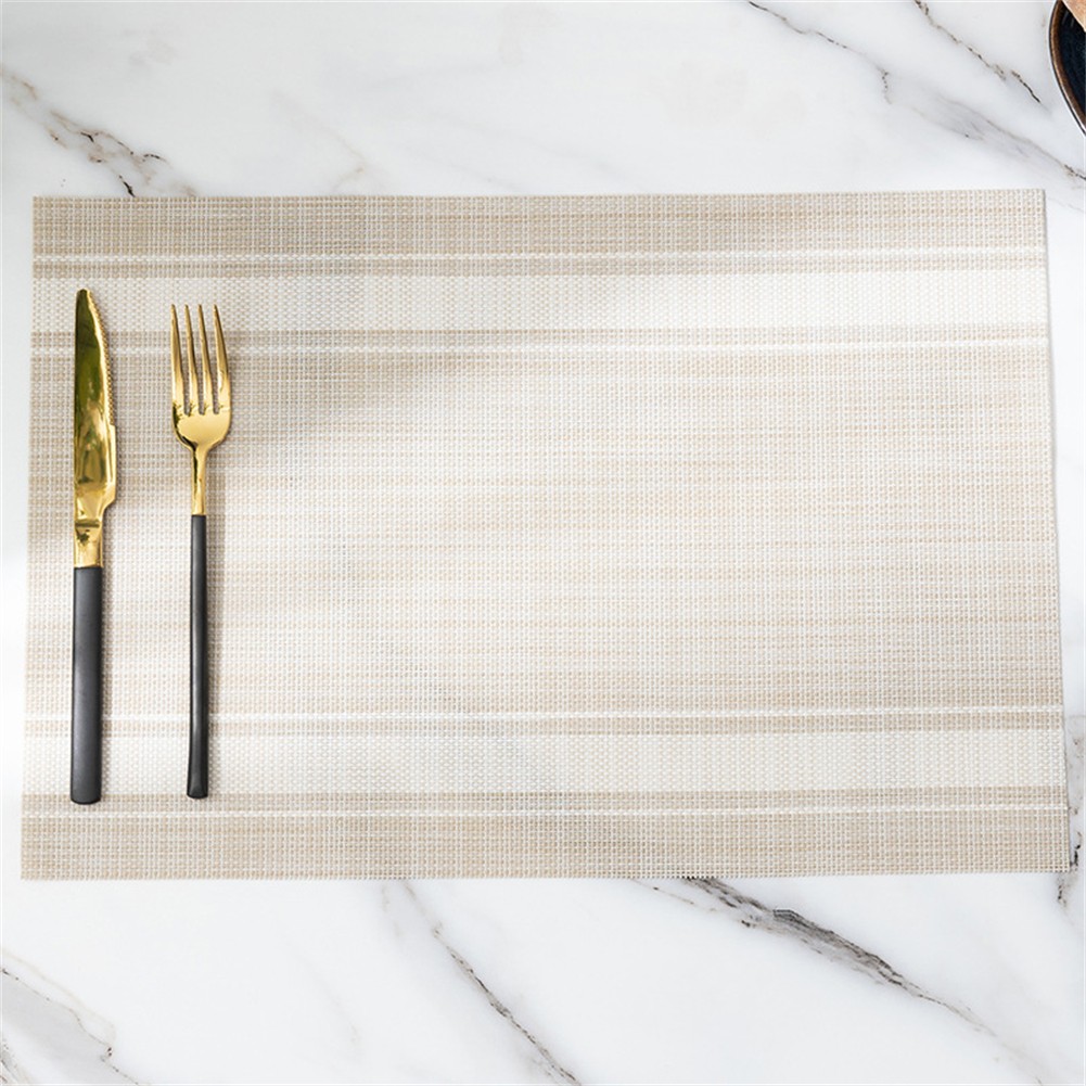 Colorful Set of 6 PVC Table Mats Heat Resistant for Everyday Use 45x30cm - Picture 56 of 56