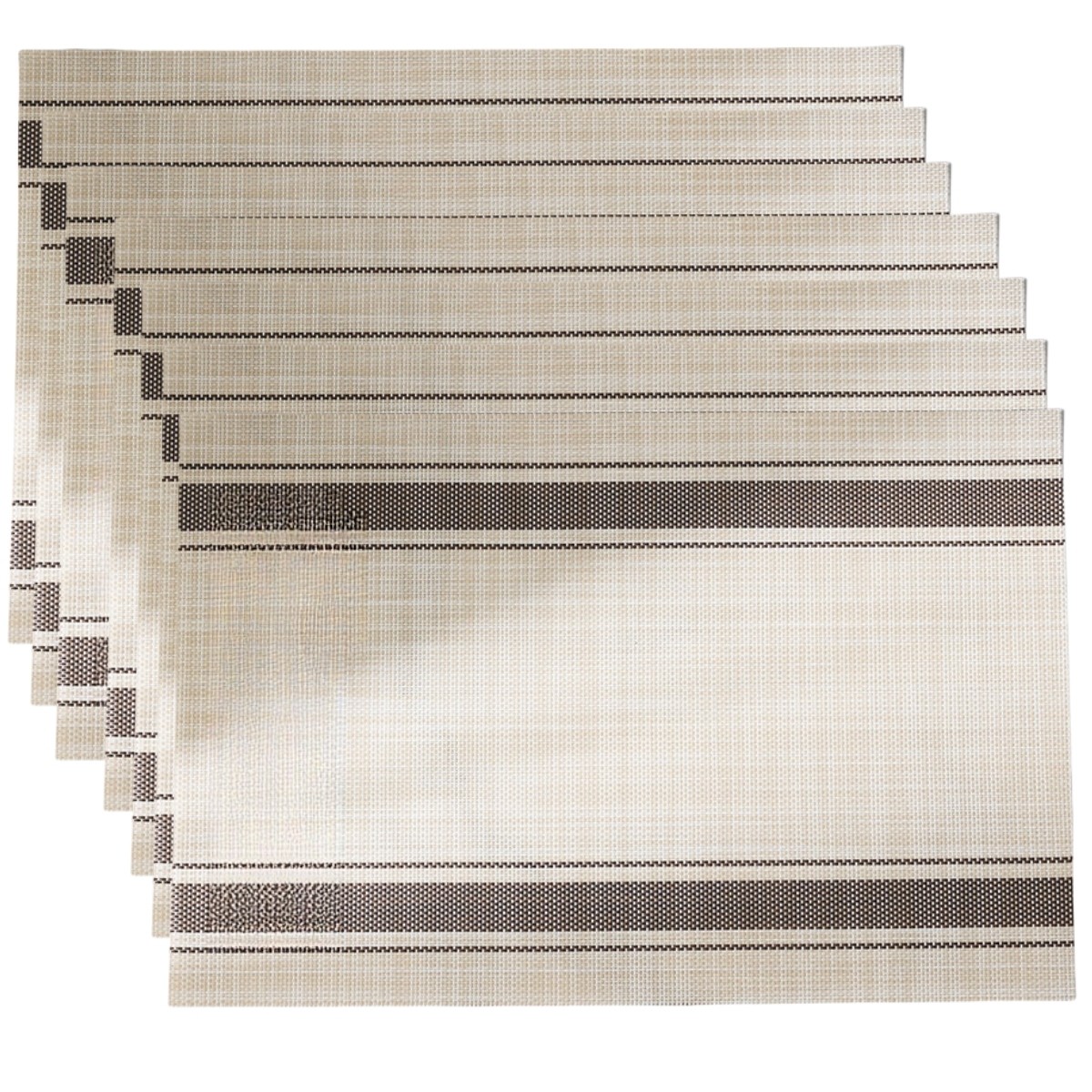 Colorful Set of 6 PVC Table Mats Heat Resistant for Everyday Use 45x30cm - Picture 47 of 56