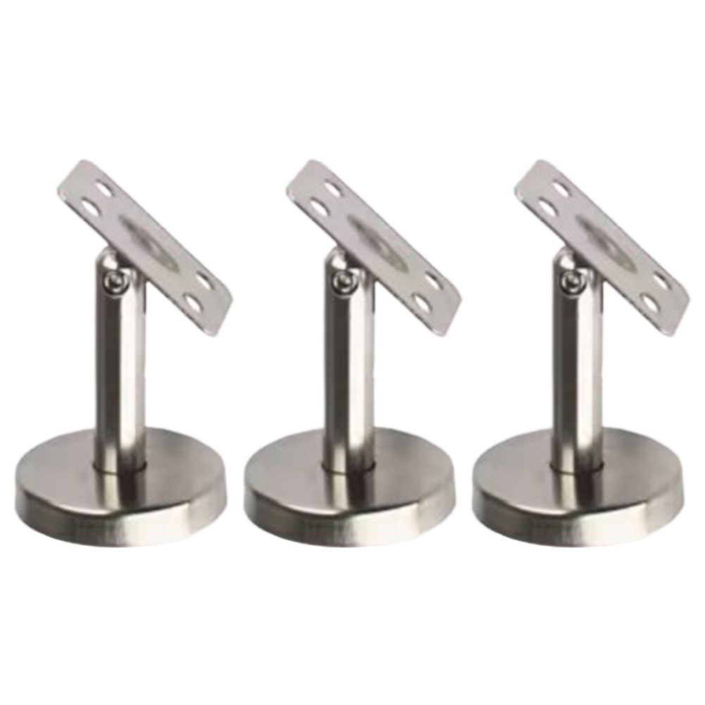 2 Pieces Adjustable Column Brackets for Handrail Support in Stainless Steel