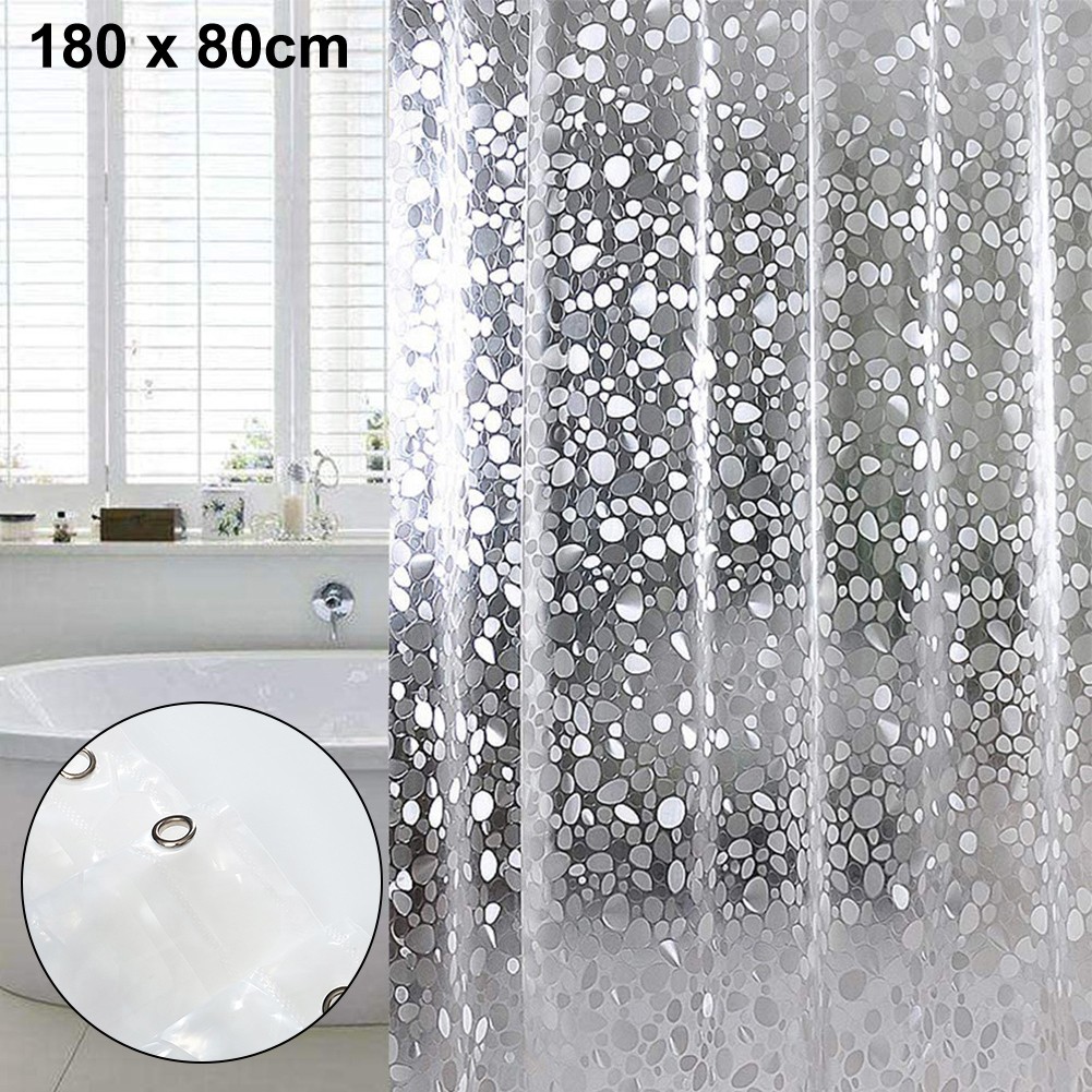 Rideau de douche éblouissant à motifs cube deau haute qualité EVA pour une salle de bain co