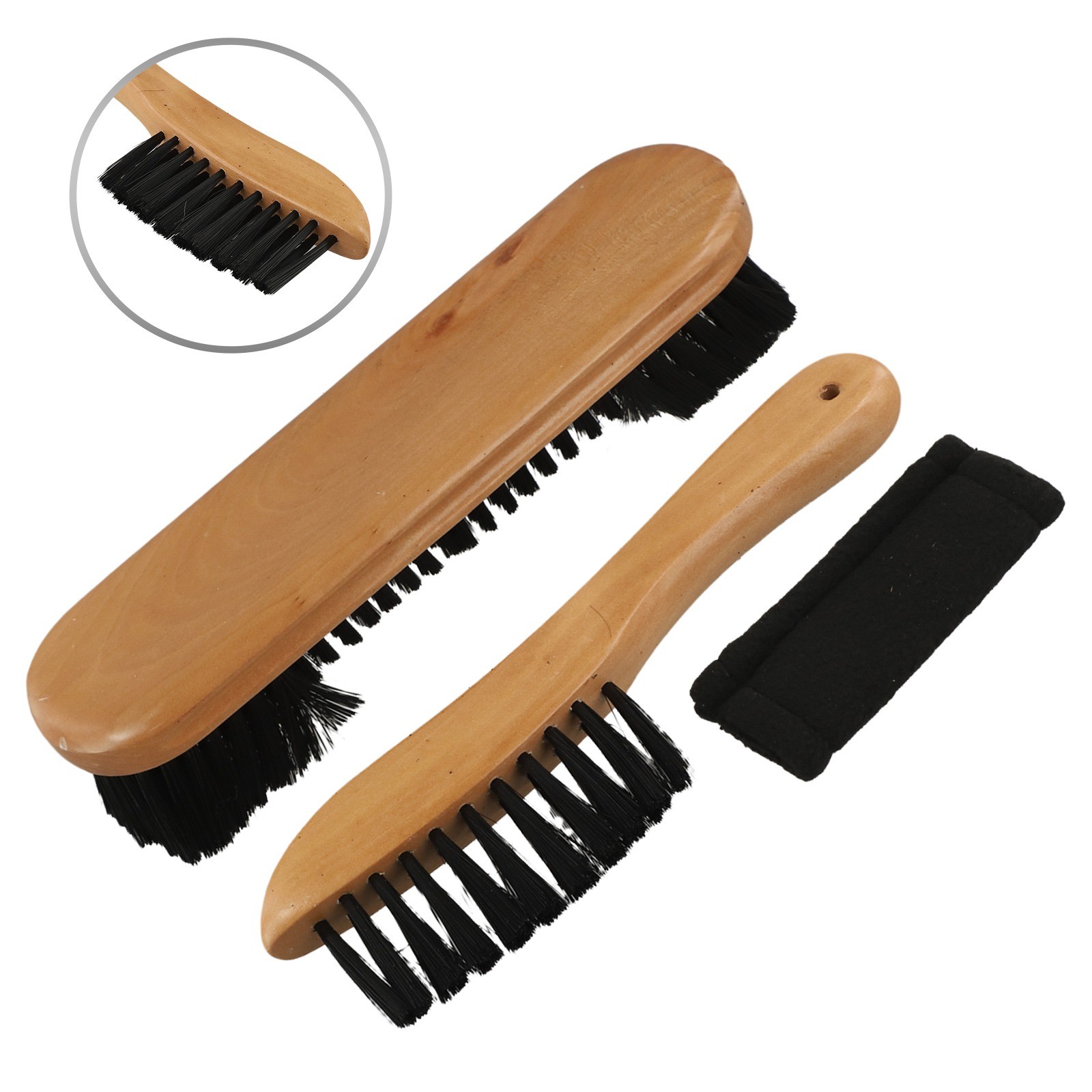 Professional Grade Pool Table Cleaner Set Including Wood Brushes and Cloths