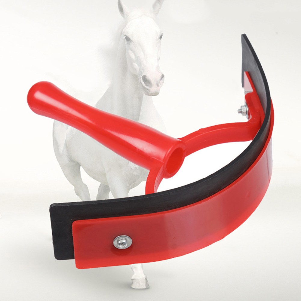 Lightweight Horse Bathing Supplies Plastic Sweat Scraper with Rubber Edge