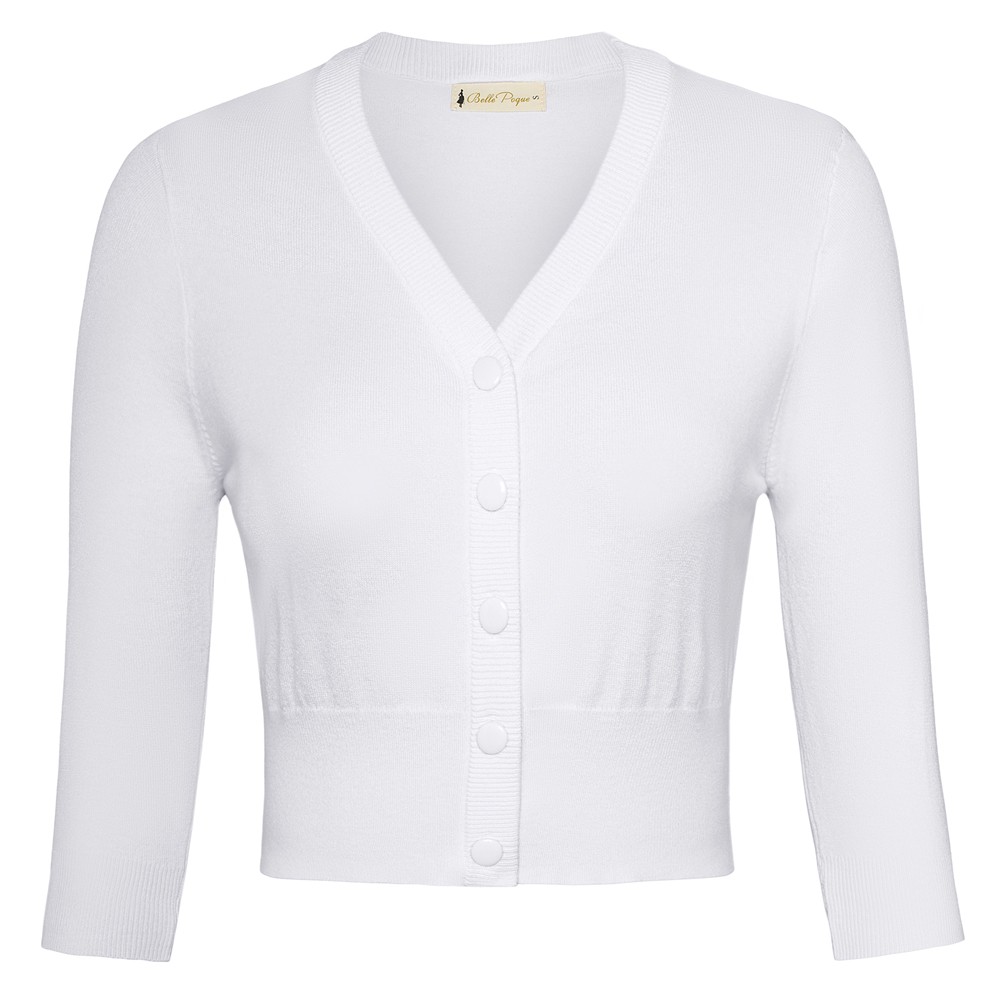 Three Quarter Sleeve Cardigan for Women featuring Comfortable Knit Design - Picture 13 of 76