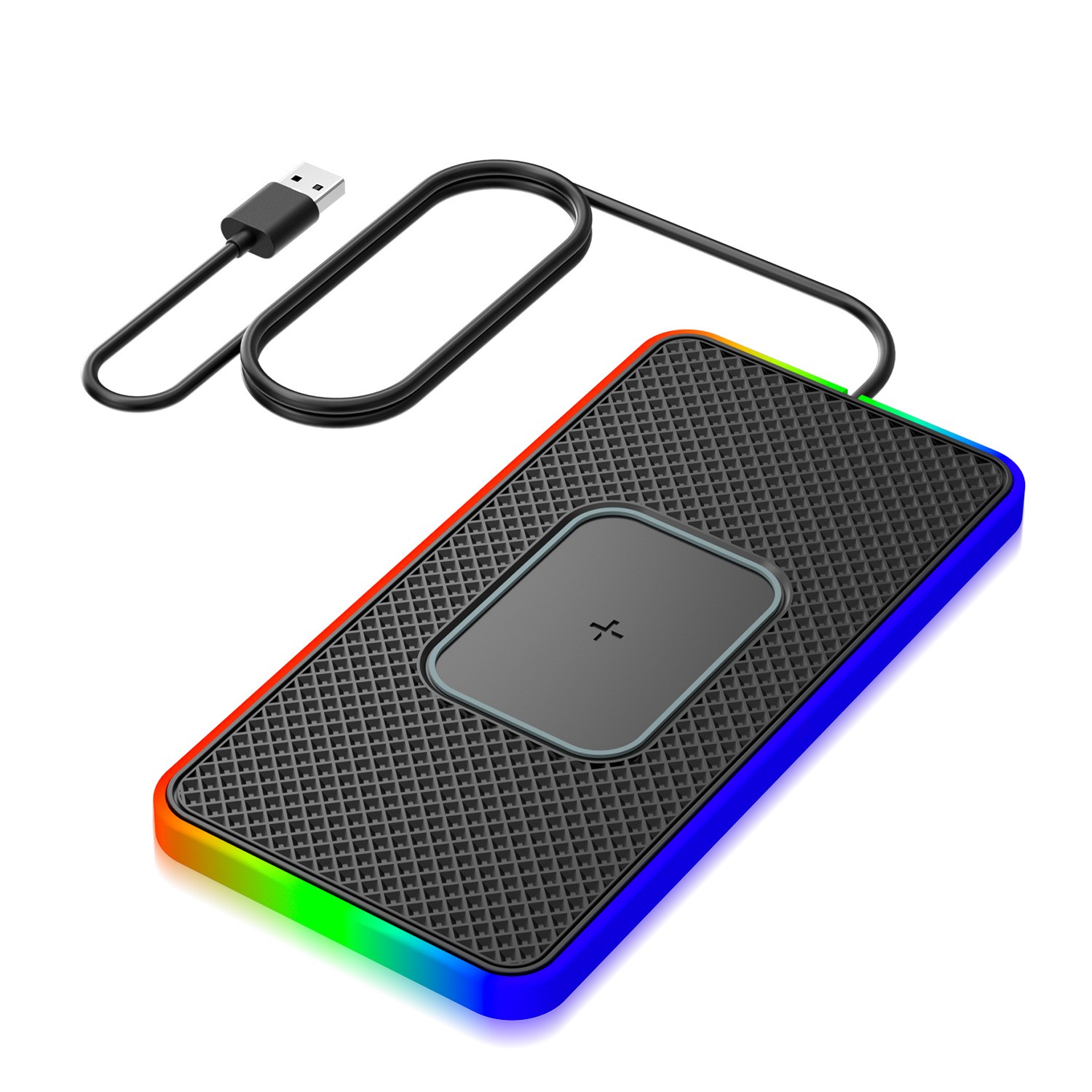 Chargeur Voiture Sans Fil Antidérapant 15W avec Lumière LED Intégrée pour un - Photo 13 sur 14