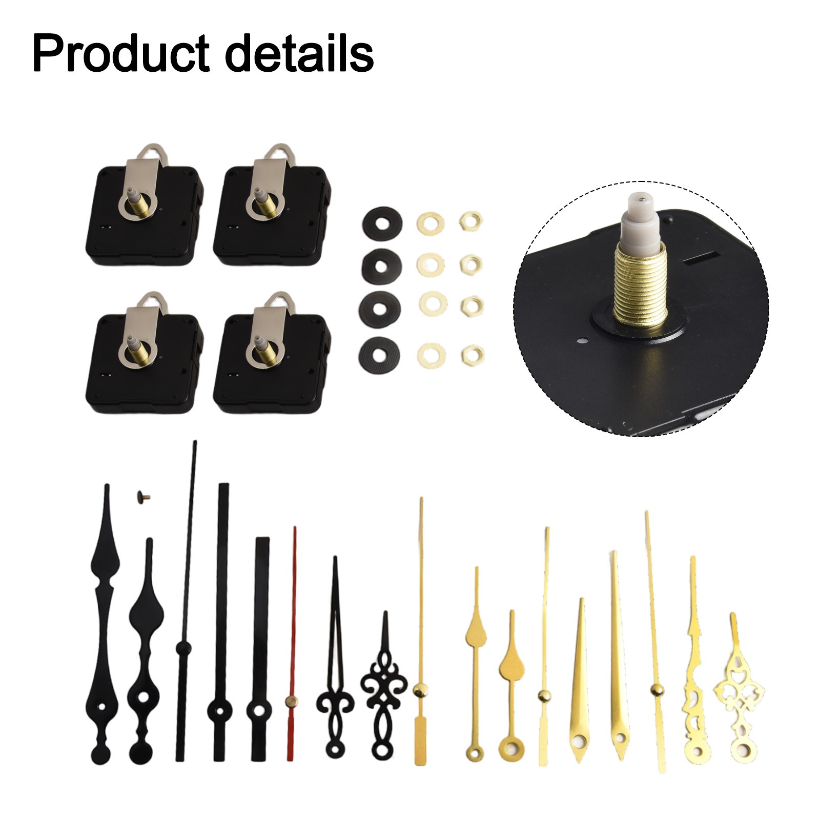 Create Unique Clocks with this 4PCS Movement Set and Metal Hand Options